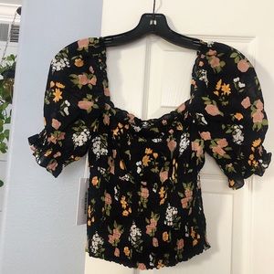 Reformation Smocked Sadie Top Size Xs